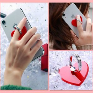 Держатель-кольцо для смартфона WK Design Heart красный
