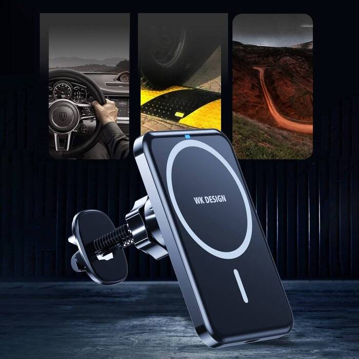 Беспроводное автомобильное зарядное устройство WK Design Magnet Wireless Car Charger 15W (WP-U95-BK) черное Беспроводное автомобильное зарядное устройство WK Design Magnet Wireless Car Charger 15W (WP-U95-BK) черное