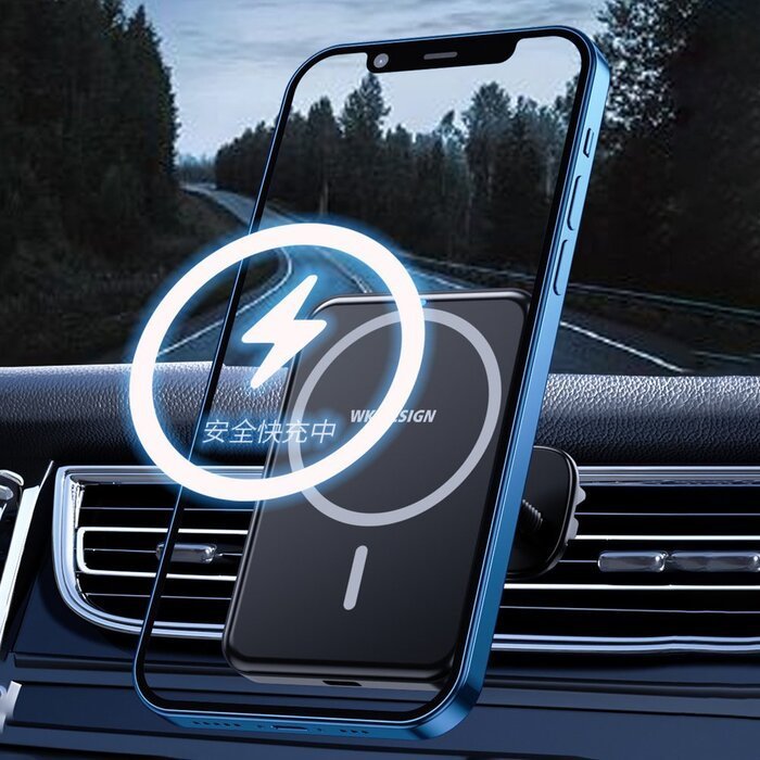 Беспроводное автомобильное зарядное устройство WK Design Magnet Wireless Car Charger 15W (WP-U95-BK) черное Беспроводное автомобильное зарядное устройство WK Design Magnet Wireless Car Charger 15W (WP-U95-BK) черное
