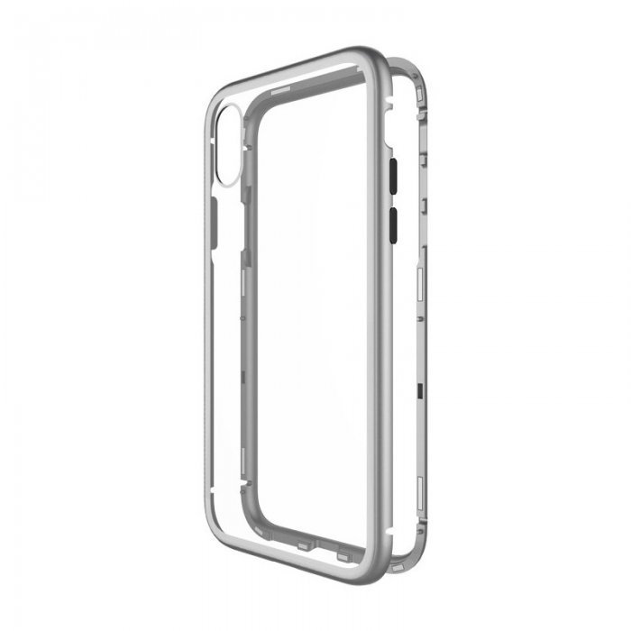 Скляний чохол WK Design Magnets сріблястий для iPhone X/XS
