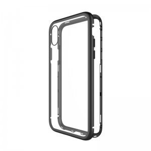 Стеклянный чехол WK Design Magnets черный для iPhone XR
