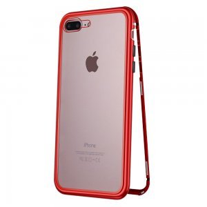 Стеклянный чехол WK Design Magnets красный для iPhone 7 Plus/8 Plus