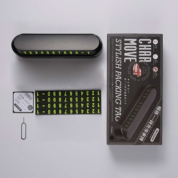 Парковочная карта (автовизитка) WK Design Parking Sign черная