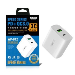 Сетевое зарядное устройство WK Design Speed Charger QC 3.0+PD 22.5W Max белое