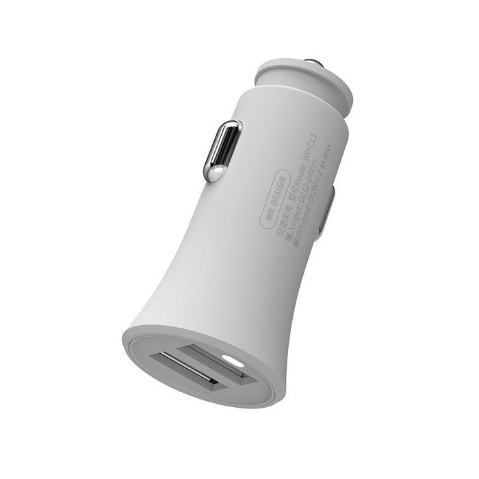 Автомобильное ЗУ WK Design Warpath Car Charger белое Автомобильное ЗУ WK Design Warpath Car Charger белое