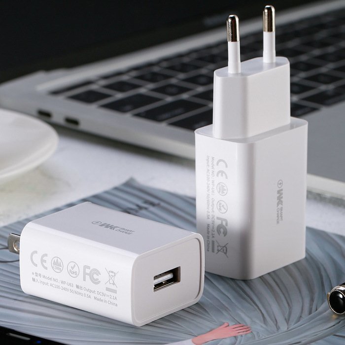 Мережевий ЗП WK Design Full Speed Charger 2.1A білий Мережевий ЗП WK Design Full Speed Charger 2.1A білий