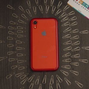 Стеклянный чехол WK Design Magnets красный для iPhone XR