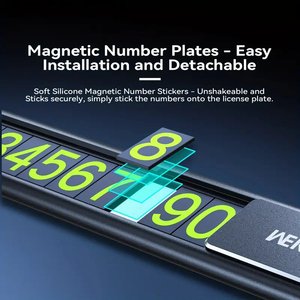 Паркувальна карта WK Wekome Metal Invisible Phone Number Plate (WT-SP08)