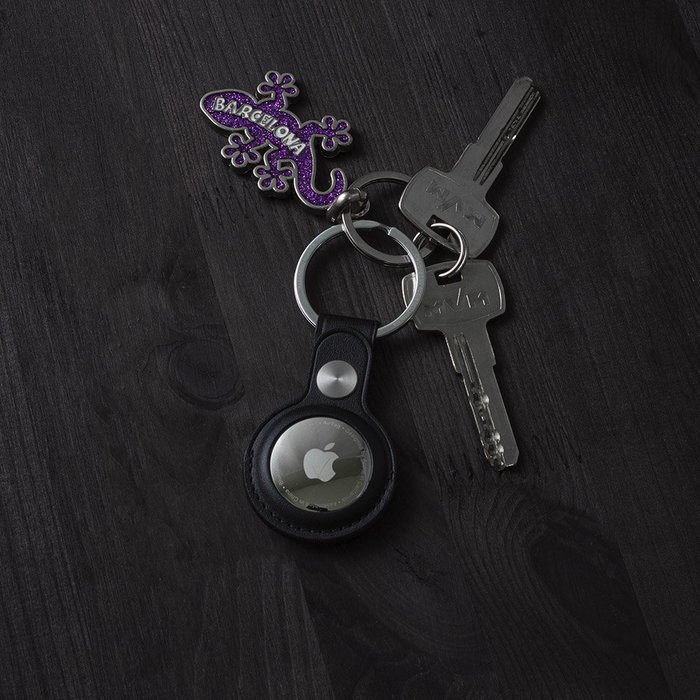 Чехол Yosyn Leather Key Ring черный для AirTag Чехол Yosyn Leather Key Ring черный для AirTag