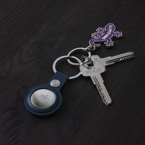 Чехол Yosyn Leather Key Ring синий для AirTag