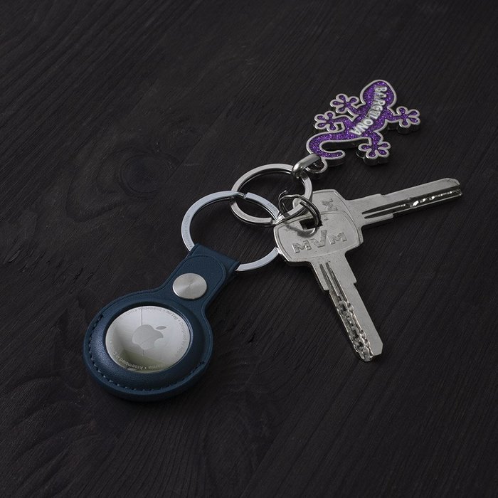 Чехол Yosyn Leather Key Ring синий для AirTag Чехол Yosyn Leather Key Ring синий для AirTag