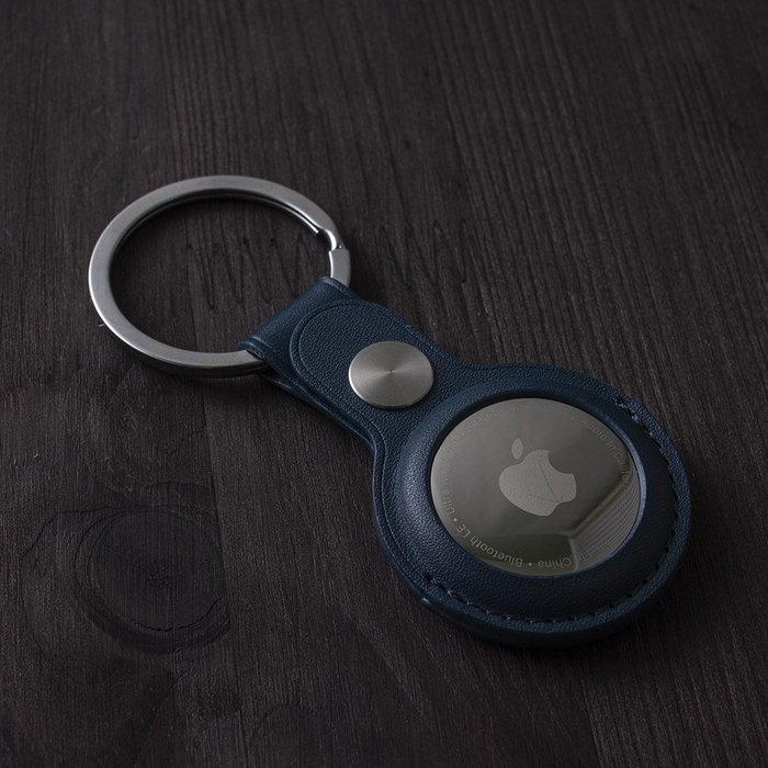 Чехол Yosyn Leather Key Ring синий для AirTag Чехол Yosyn Leather Key Ring синий для AirTag