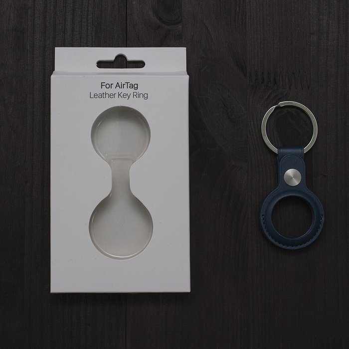 Чехол Yosyn Leather Key Ring синий для AirTag Чехол Yosyn Leather Key Ring синий для AirTag