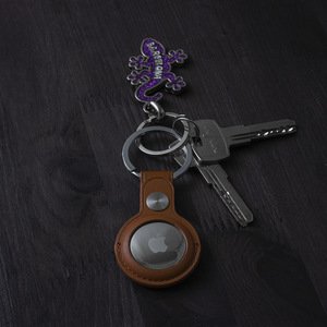 Чехол Yosyn Leather Key Ring коричневый для AirTag