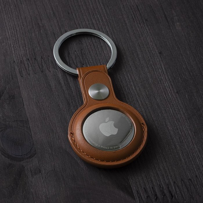 Чехол Yosyn Leather Key Ring коричневый для AirTag