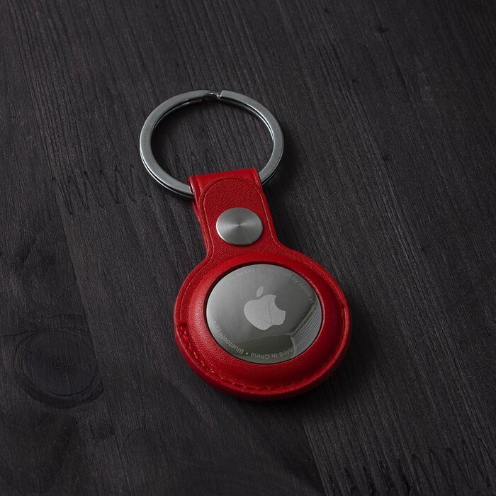 Чехол Yosyn Leather Key Ring красный для AirTag