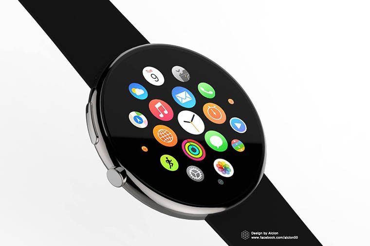 круглый дизайн apple watch 2