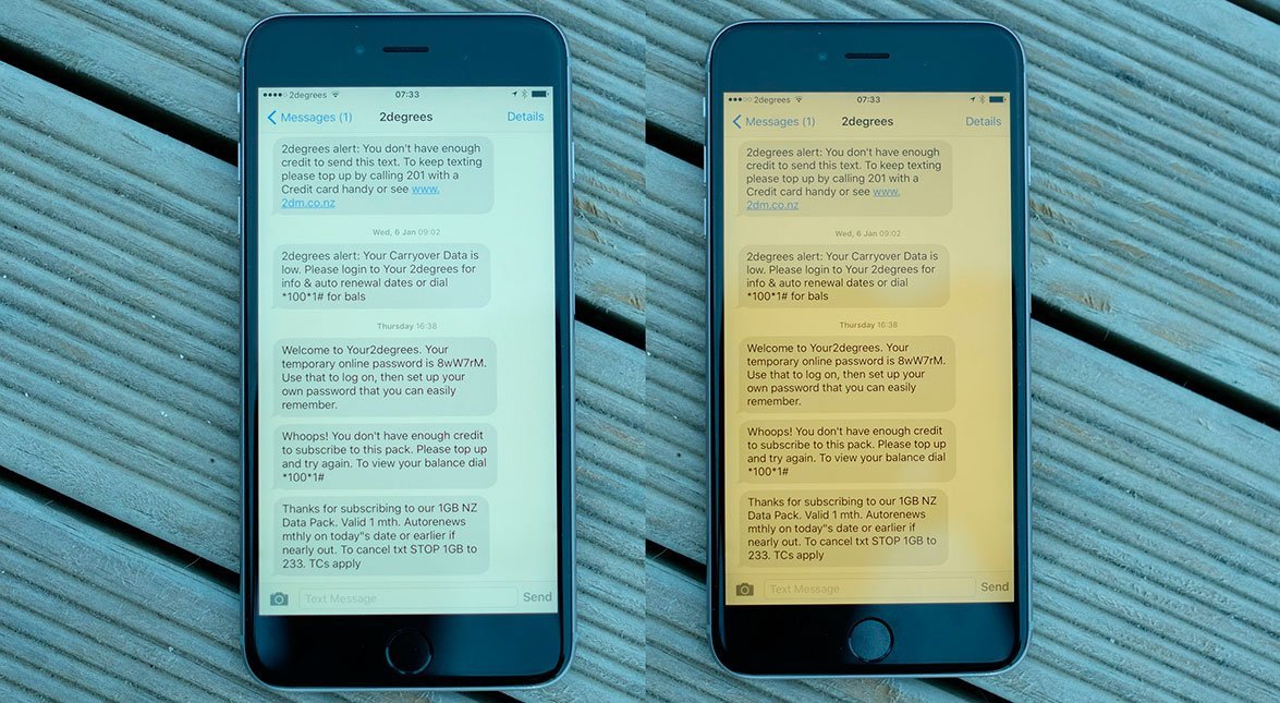 Сравнение iPhone с Apple Night Shift