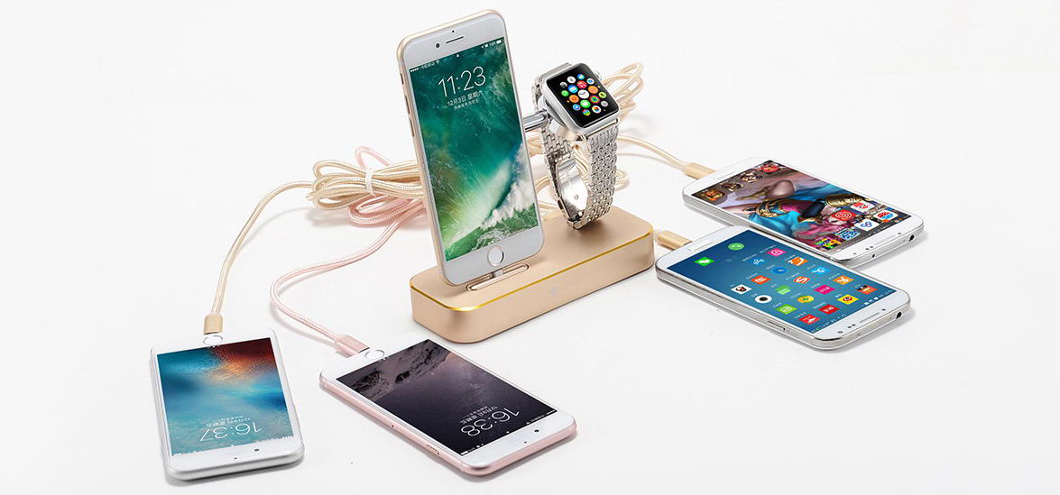 Док-станція Coteetci Base Hub B18 для зарядки iPhone, Apple Watch і ще 4 пристроїв одночасно