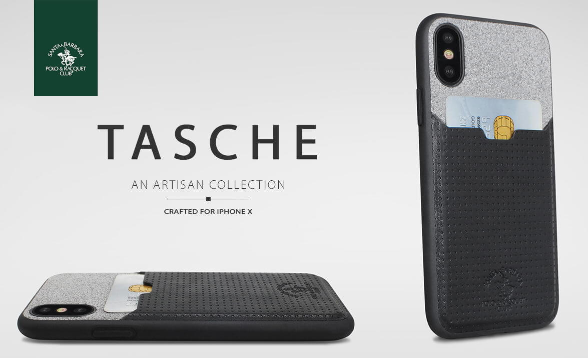 Кожаный чехол с отделом для карточек Polo Tasche для iPhone X